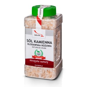 SÓL KŁODAWSKA RÓŻOWA GRUBA - Słoik 1200 g
